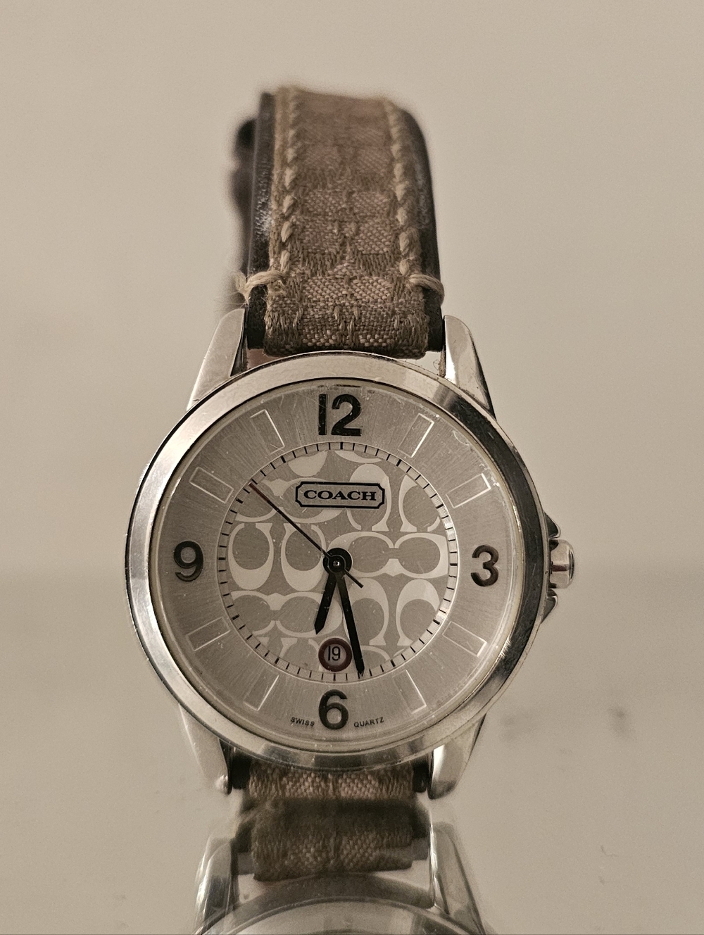 Coach Signature Pattern Women's Watch in Taupe